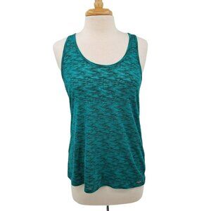 EXPCore Womens Blue Green Heathered Sleeveless Racerback Athletic Tank Top Sz‎ M